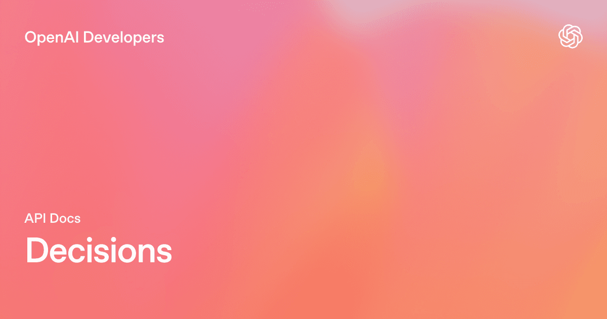 OpenAI startet Decisions API für schnelle Klassifikation